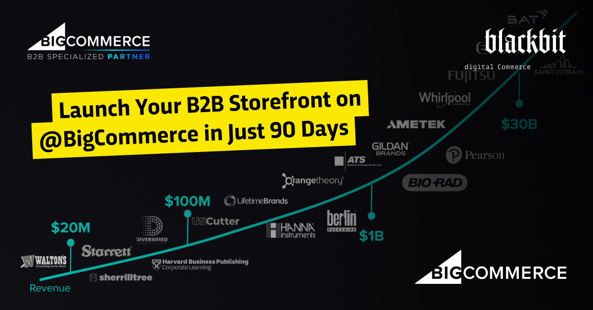 Grafik Launch your B2B storefront on @BigCommerce in just 90 days
