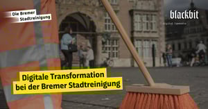Street cleaning with brooms in front of Bremen City Hall