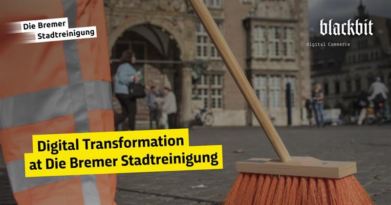 Street cleaning with brooms in front of Bremen City Hall