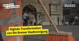 Stadtreinigung mit Besen vor dem Bremer Rathaus