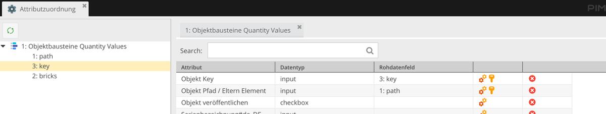 Änderung Datenmodell in Pimcore: Rohdatenfeldern den Objektfeldern zuordnen